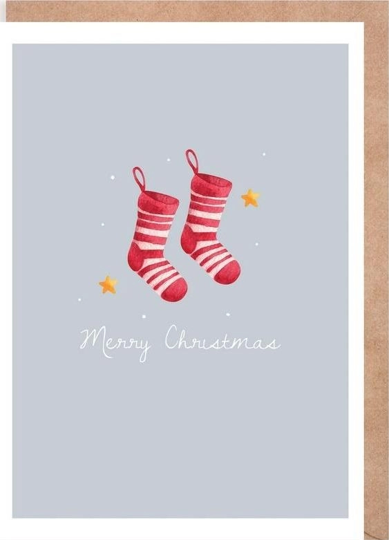 Christmas card Socks  eco K126 456385