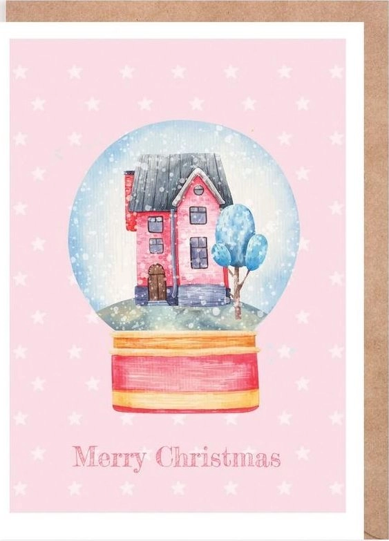 Christmas Ball card eco envelope K134