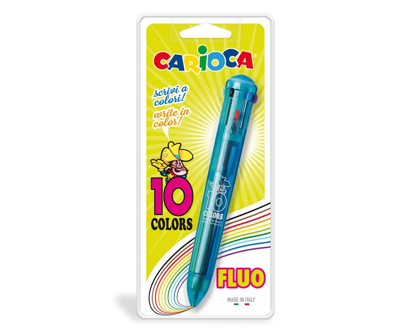 Carioca 10 Colors Multi Clip-on retractable