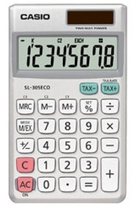 Casio SL-305ECO calculator Pocket Basic Silver