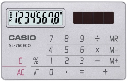 Casio SL-760ECO calculator Pocket Basic Silver