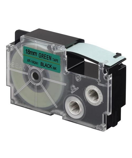 Casio XR-18GN1 label-making tape Black on