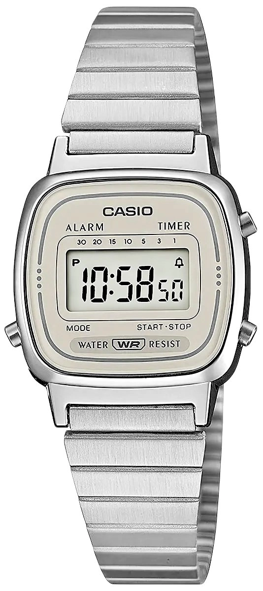 Casio pulkstenis Casio LA670WEA-8AEF sieviešu pulkstenis, sudrabs