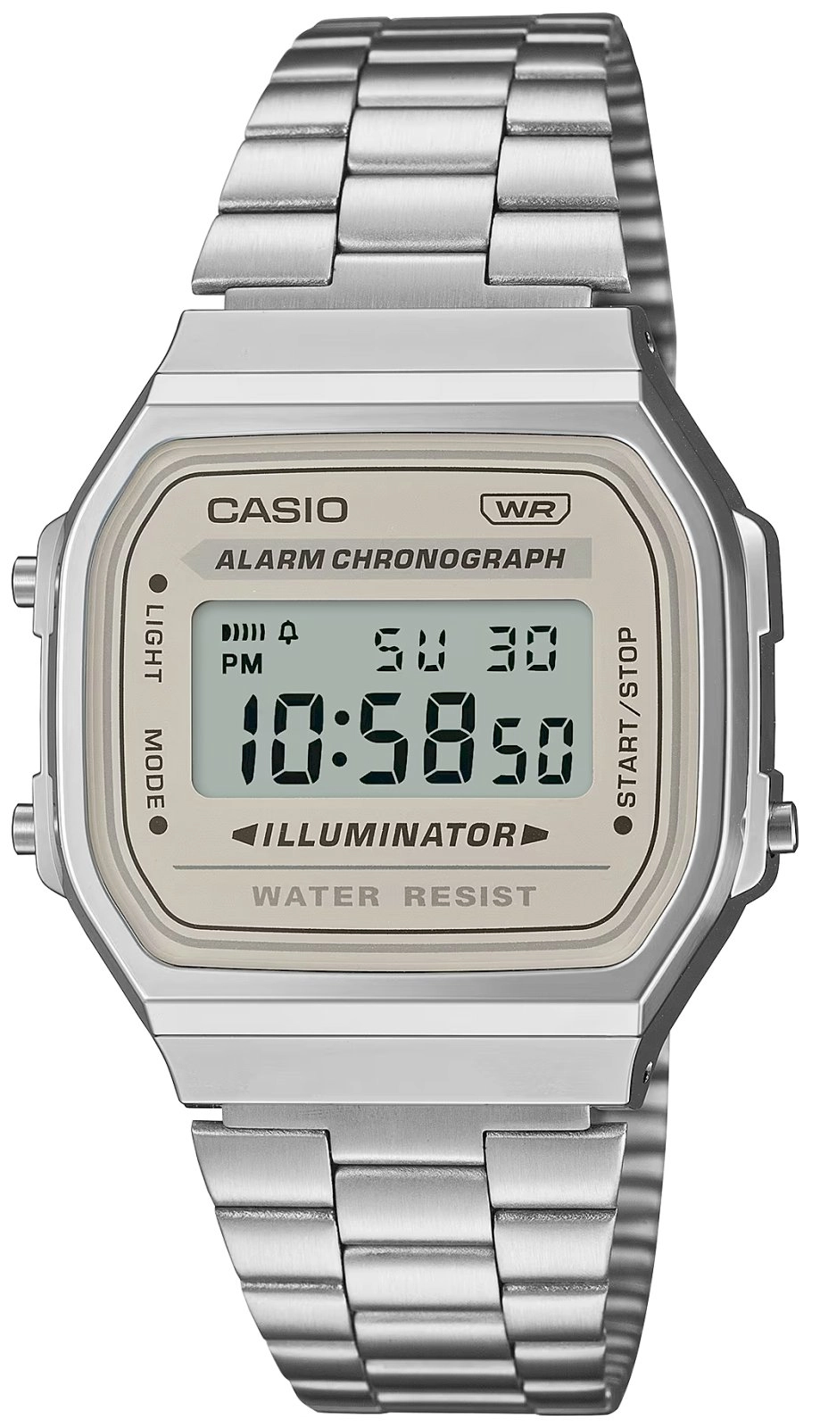 Casio pulkstenis Casio A168WA-8AYES bērnu pulkstenis, sudrabs