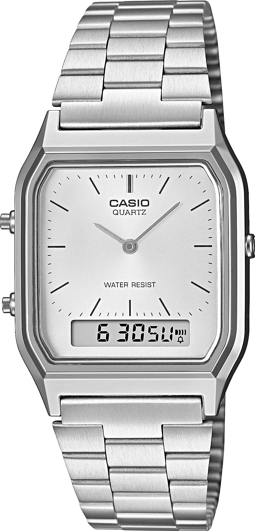 Casio pulkstenis Casio AQ-230A-7AMQYES vīriešu pulkstenis, sudrabs