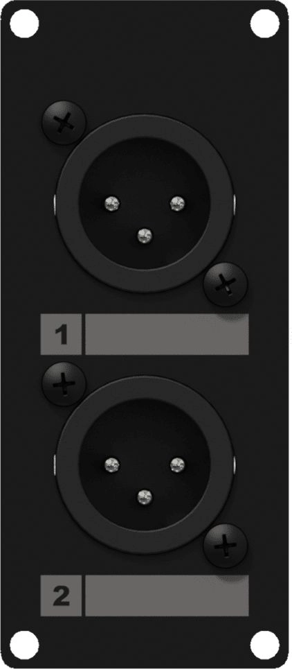 Panel with double XLR (M) CAYMON