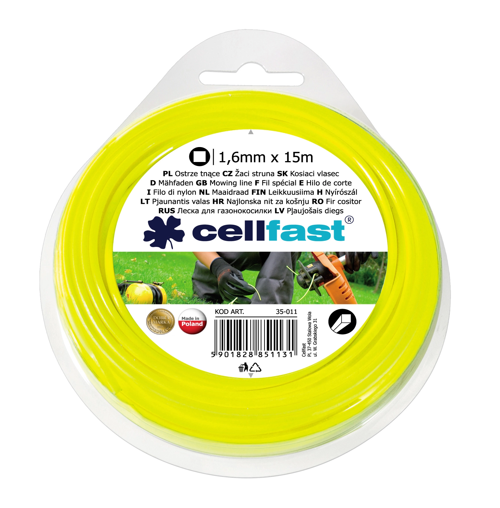 Cellfast Square cutting line 1.6mm
