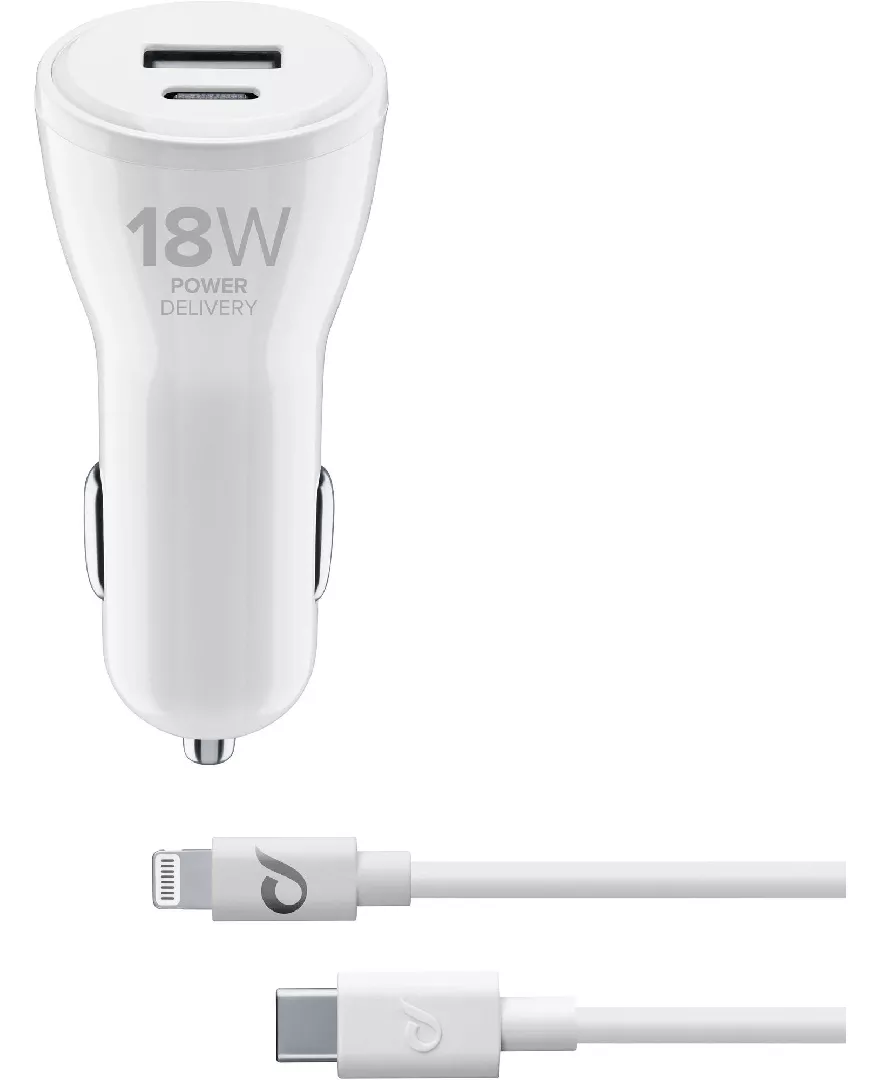 Cellularline USB-C Car Charger Dual Kit