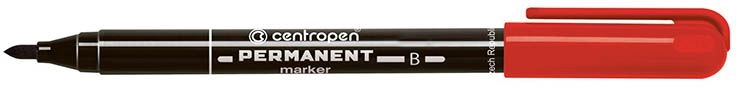 Centropen marker czerwony permanentny okrągła końcówka
