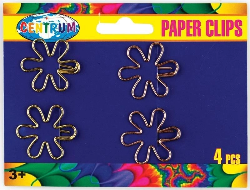 Centrum Spinacze biurowe Flower 25x29mm 4szt