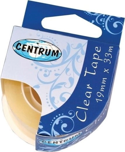 Center ADHESIVE TAPE 19X33 CENTER TRANSPARENT