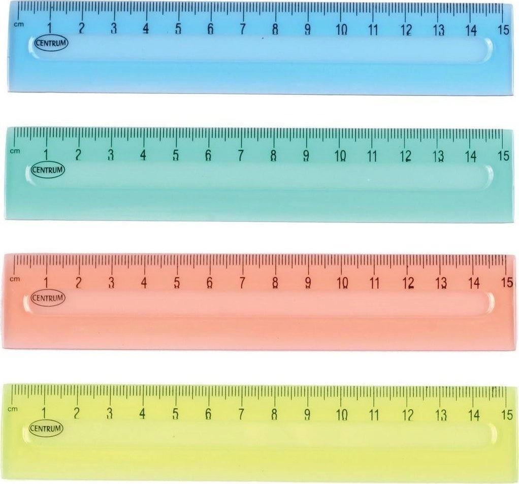 Centrum LINIJKA CENTRUM 15CM PLASTIKOWA 80725
