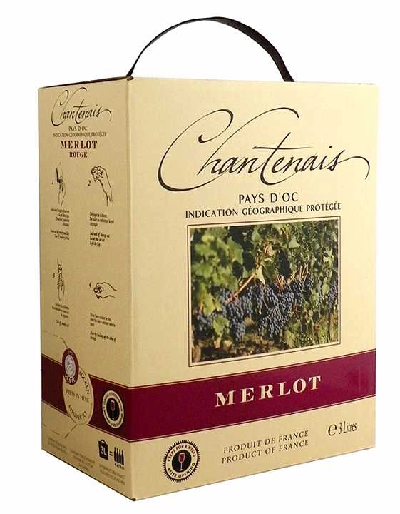 Wine CHANTENAIS Merlot  red  dry  13%