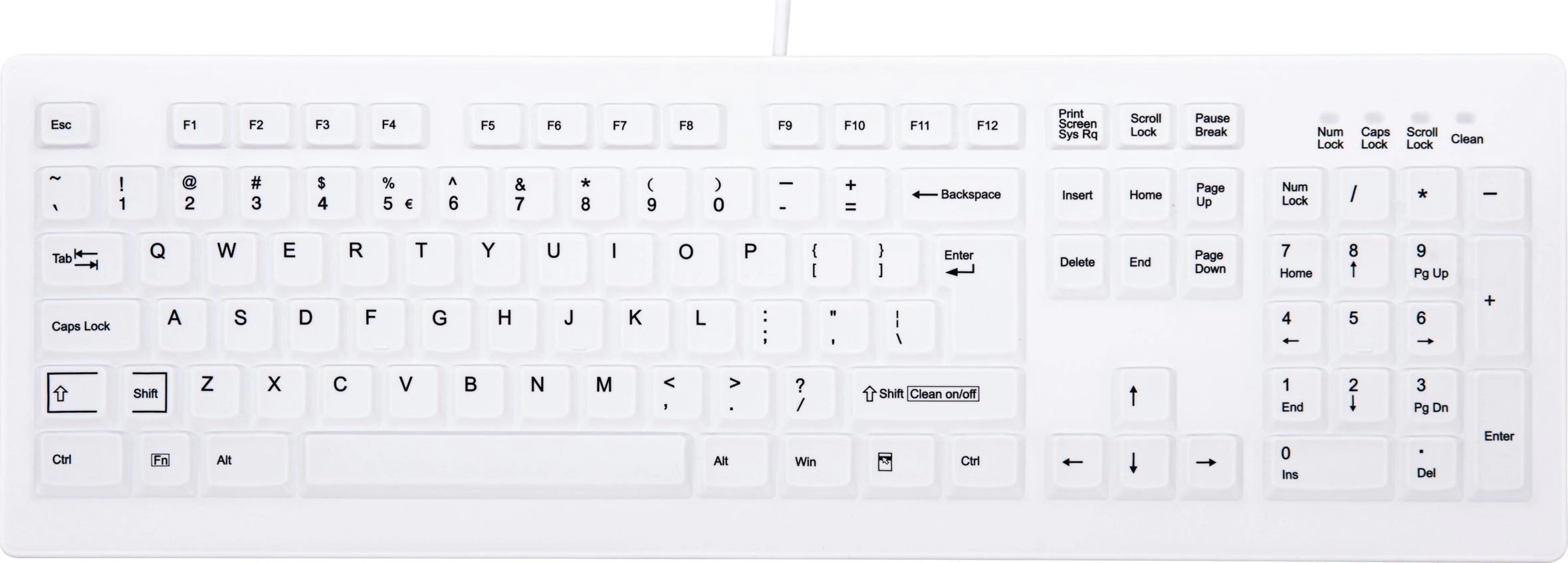 Contour Design Active Key AK-C8100F-U1-W/US keyboard