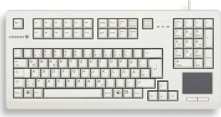 CHERRY TouchBoard G80-1190 tastatūra Universāls USB QWERTZ Vācu Pelēks