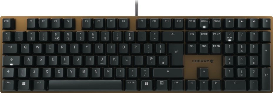 CHERRY KC 200 MX tastatūra Universāls USB QWERTY Angļu Melns, Bronza