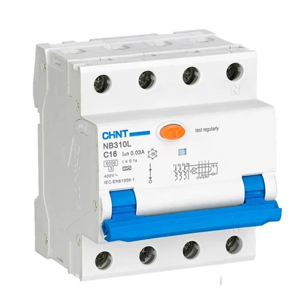 Chint  Circuit breaker RCBO  NB310L/3N  3P+N
