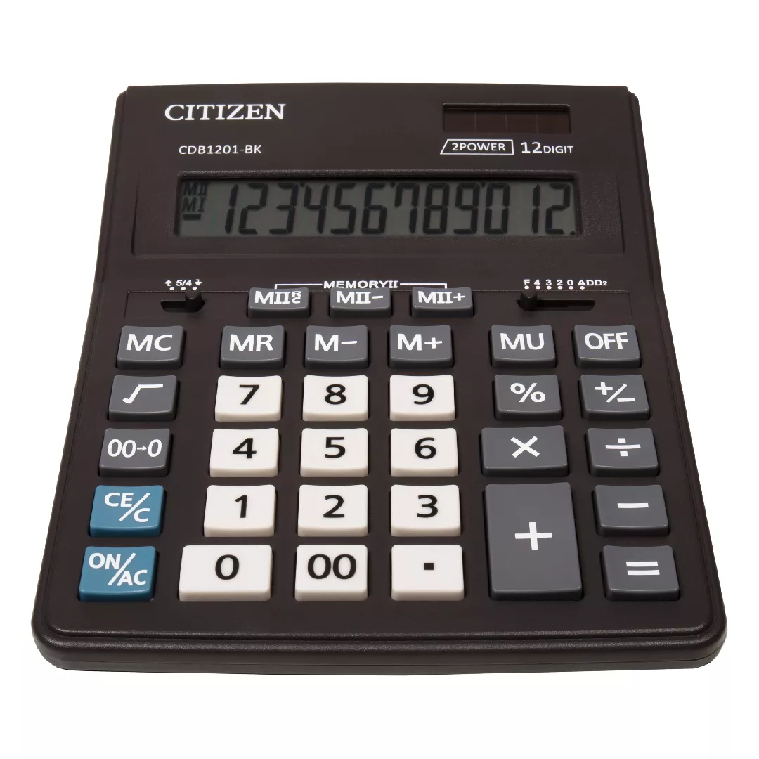 Citizen CDB1201-BK calculator Pocket Basic Black
