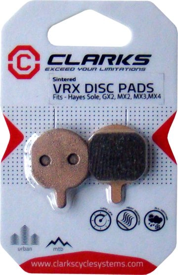 Clarks HAYES brake pads (Sole GX2