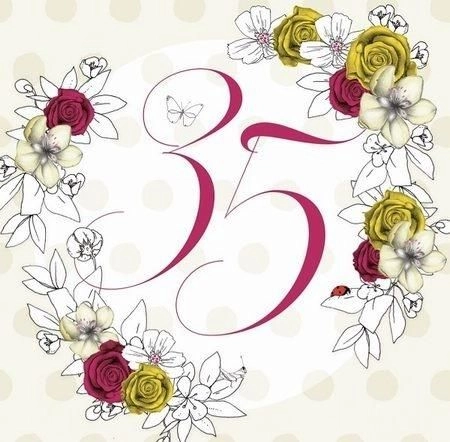 Clear Creation Swarovski Square 35th Birthday