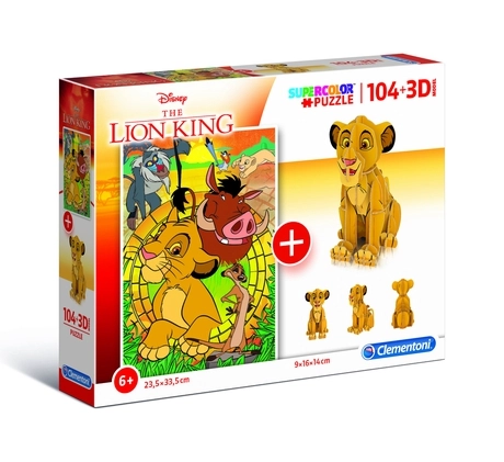 Clementoni Lion King 3D puzzle 104