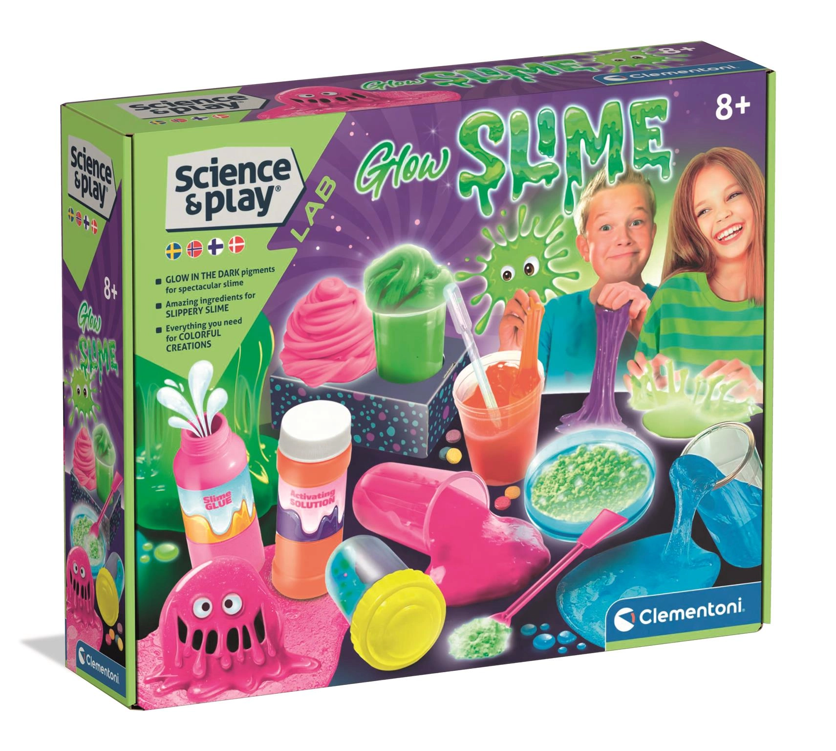 Clementoni - Fluo Slime Set (I-78396)