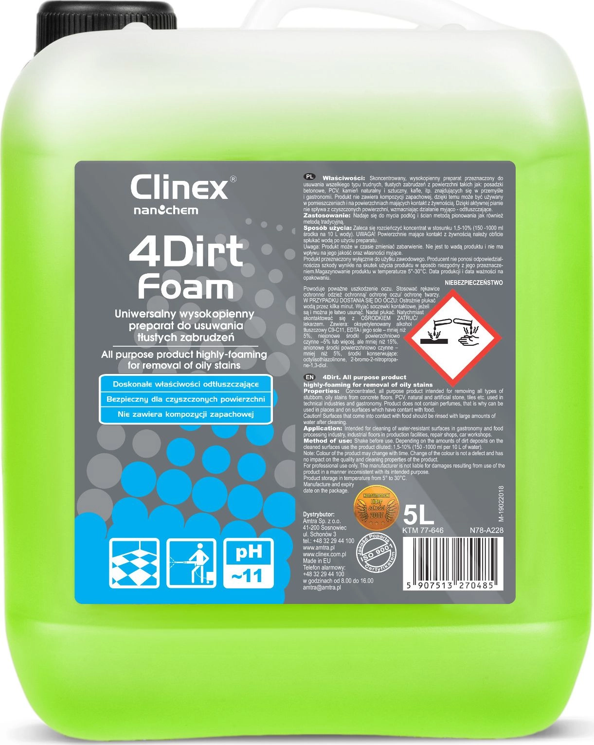 Clinex Piana preparat do usuwania tłustych
