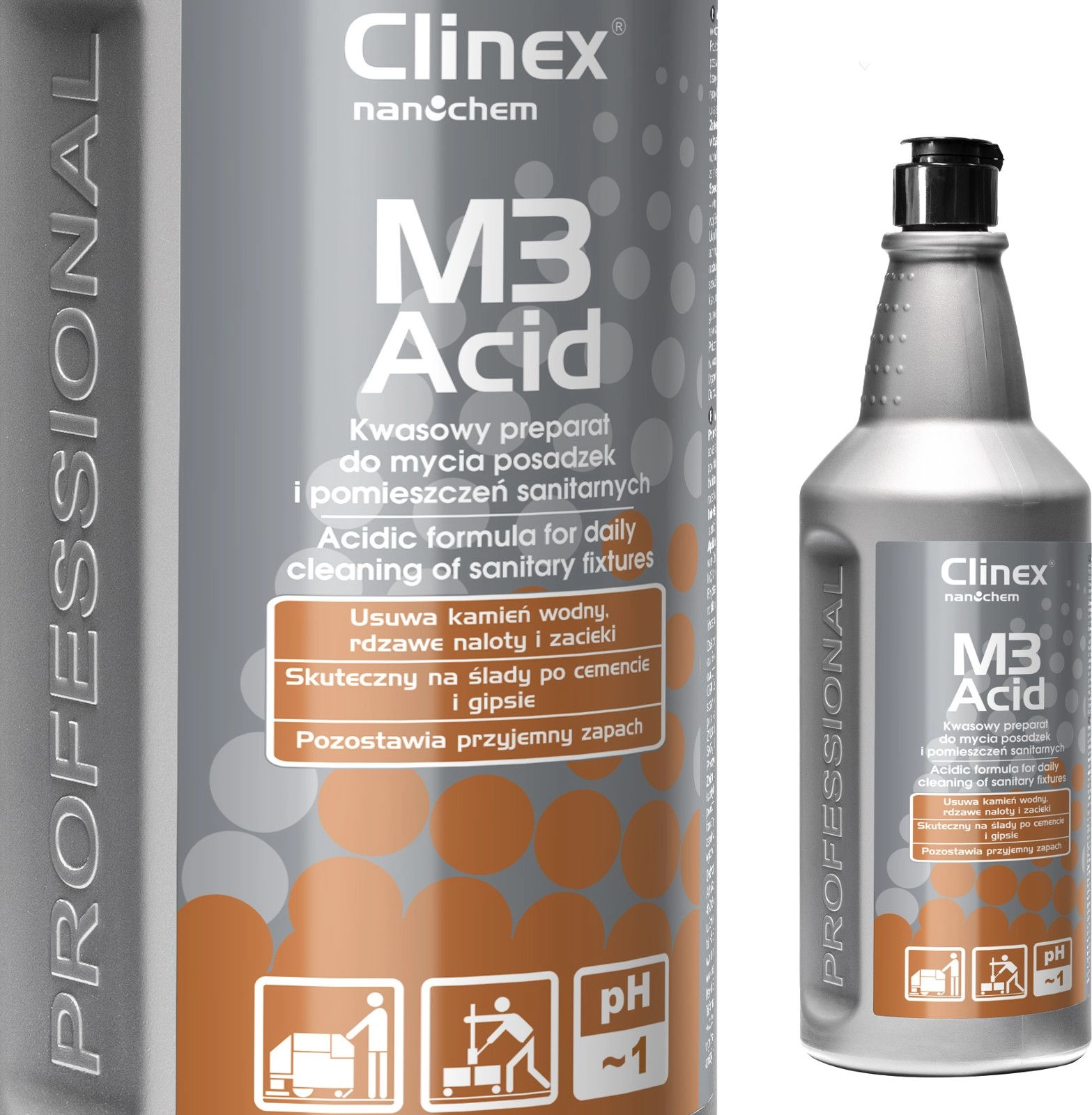 Clinex Acid concentrate for cleaning bathrooms