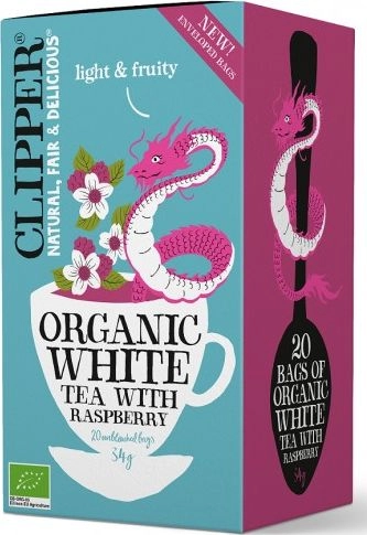 Clipper HERBATA BIAŁA Z MALINĄ BIO