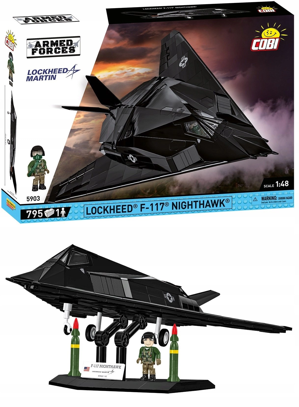 Klocki Lockheed F-117 Nighthawk 795 klocków