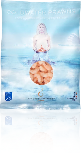 Coldwater Prawns Šaldytos šiaurinės dryžakojės
