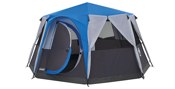Coleman Octagon 8 hiking tent blue