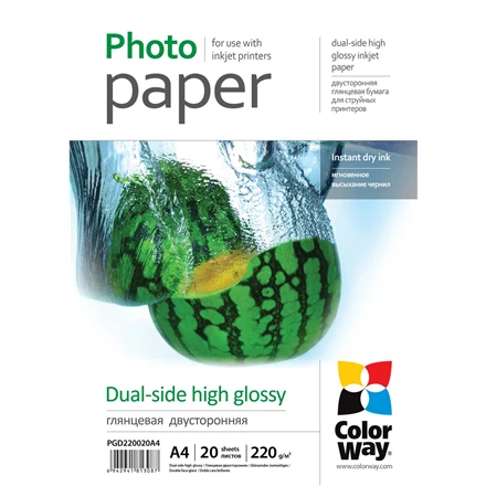 220 g/m²  A4  High Glossy dual-side