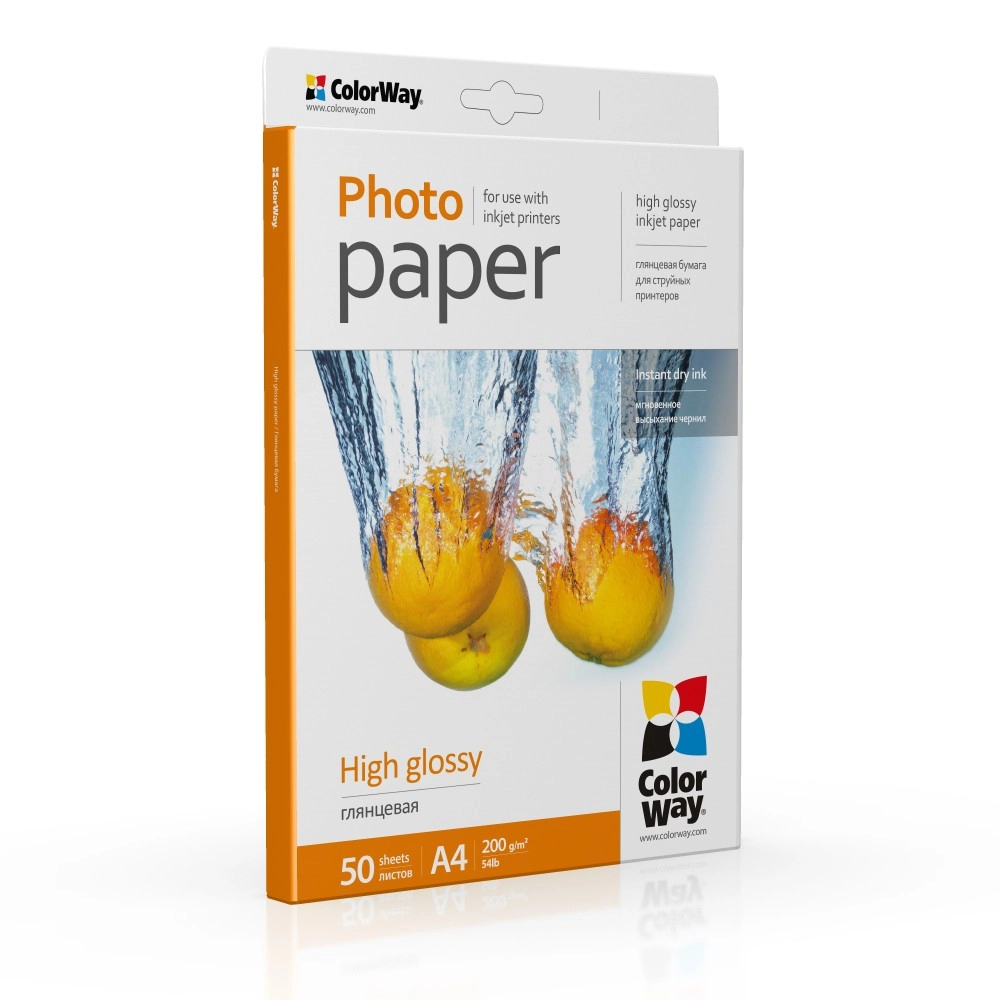 Colorway PG200050A4 photo paper A4 White