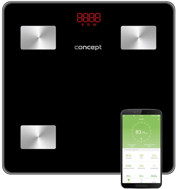 Concept VO4001 personal scale Rectangle Black