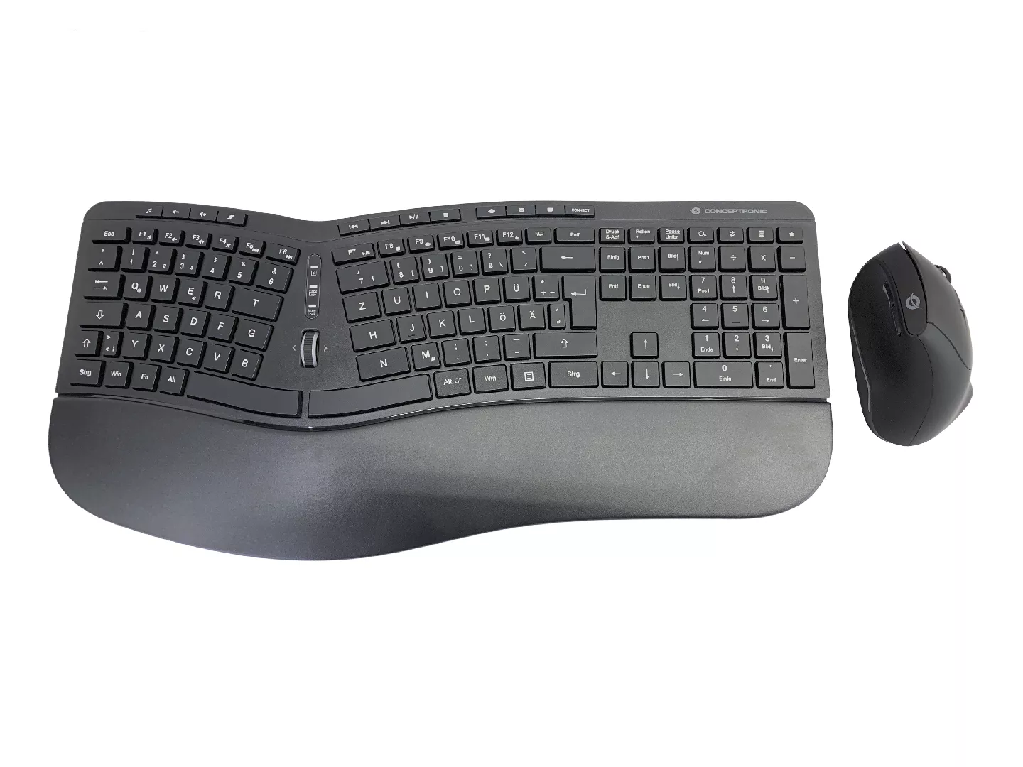 Conceptronic ORAZIO02DE tastatūra Pele iekļauta Birojs RF Bezvadu QWERTZ Vācu Melns