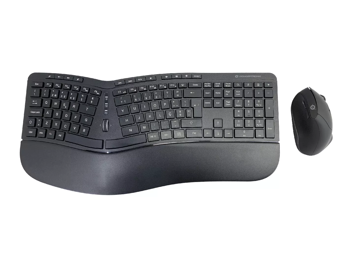 Conceptronic ORAZIO02PT tastatūra Pele iekļauta Birojs RF Bezvadu QWERTY Portugāļu Melns