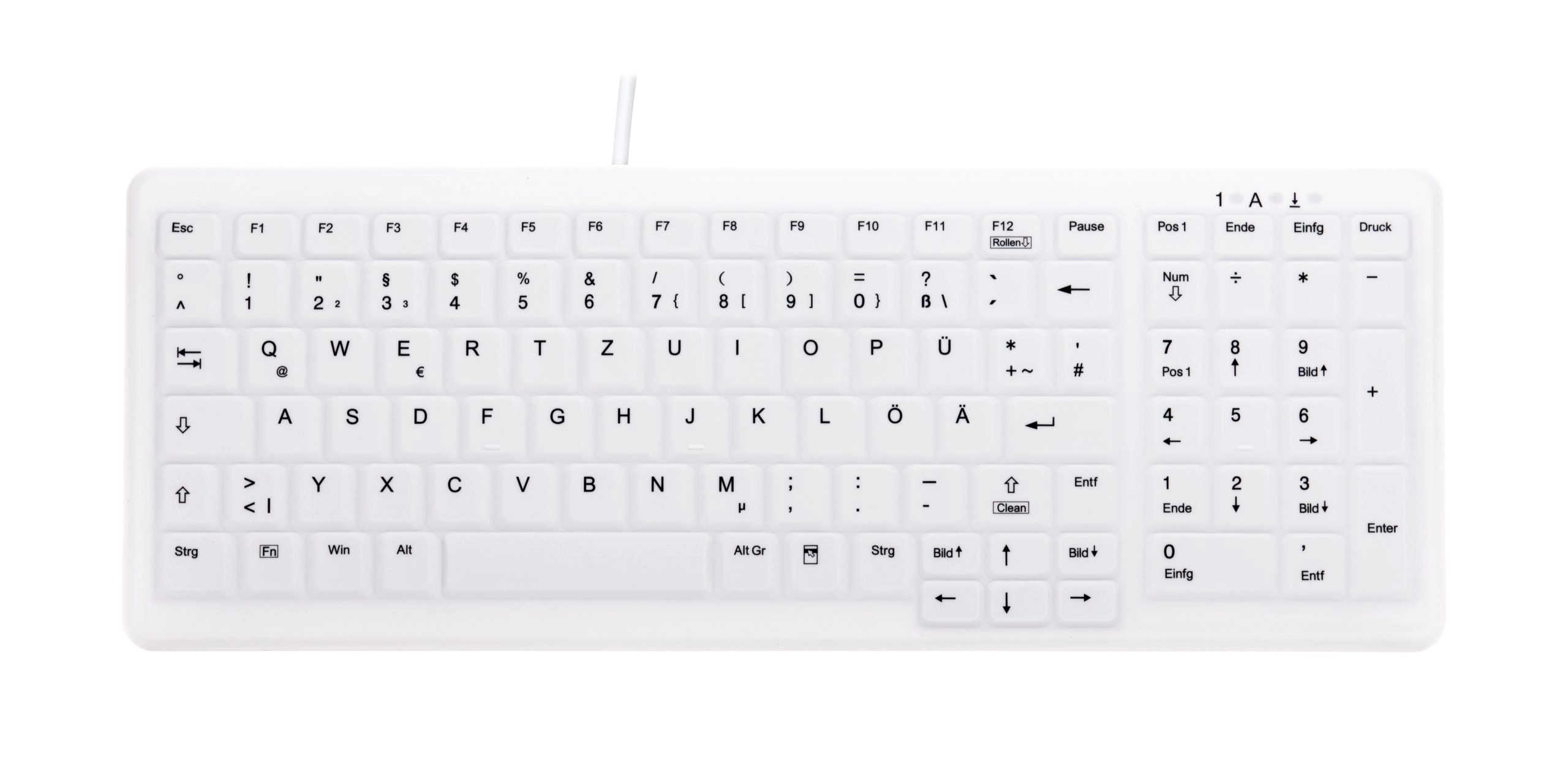 Contour Design Active Key AK-C7000 tastatūra Medicīnisks USB QWERTZ Vācu Balts