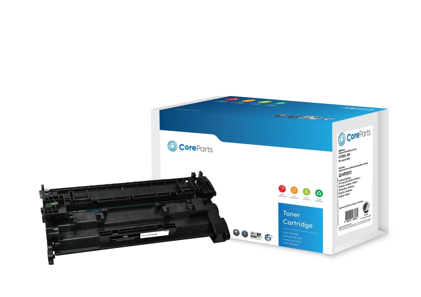 CoreParts Toner Black CF226A QI-HP2072 5704174138181