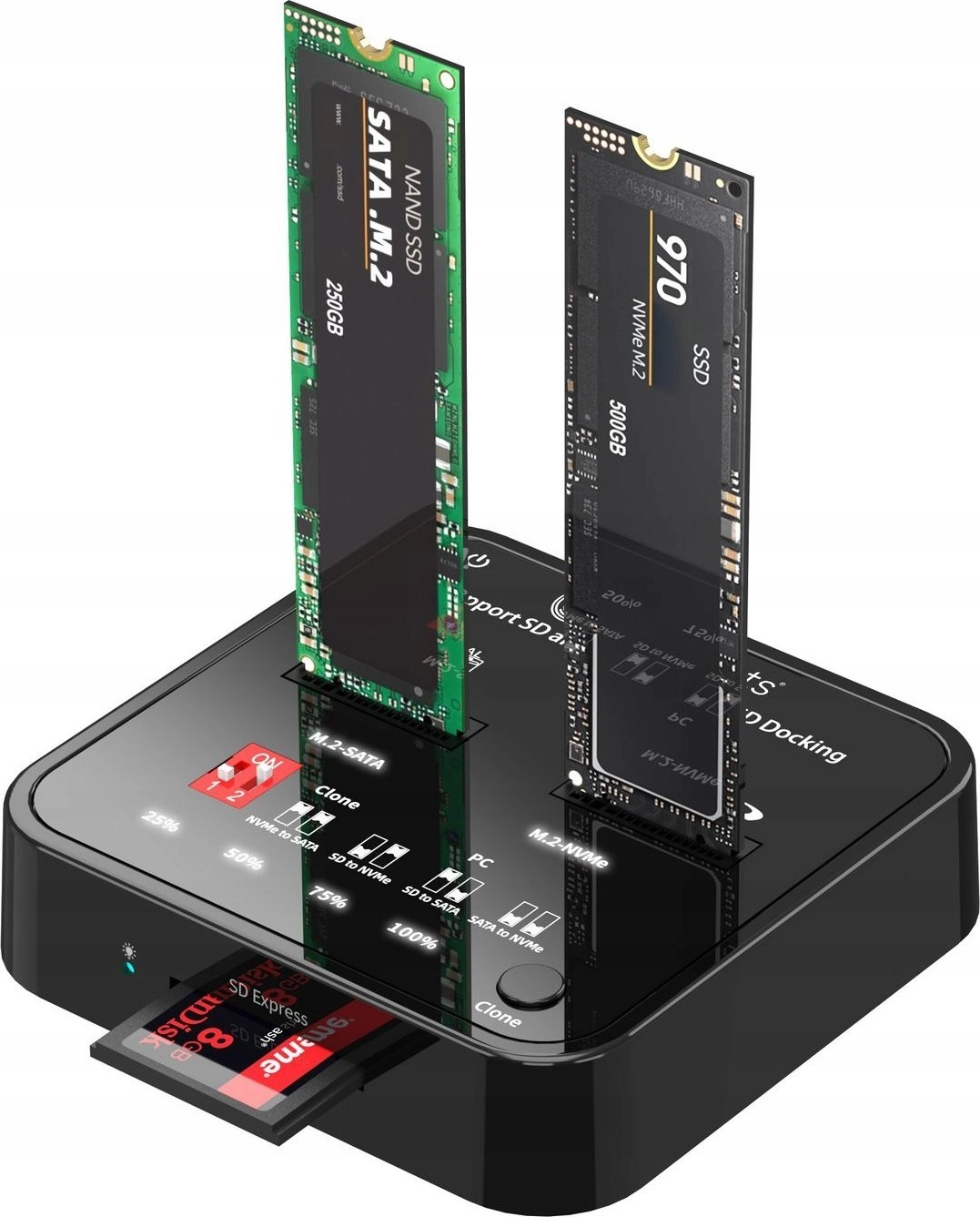 CoreParts MS-CLONER-M2-SD media duplicator Black (