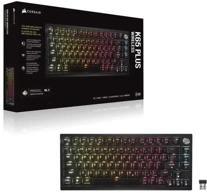 Pelė CORSAIR K65 Plus Wireless Mechanical