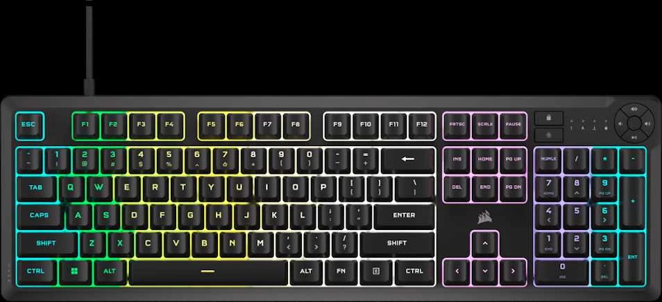CORSAIR K55 CORE RGB spēļu tastatūra