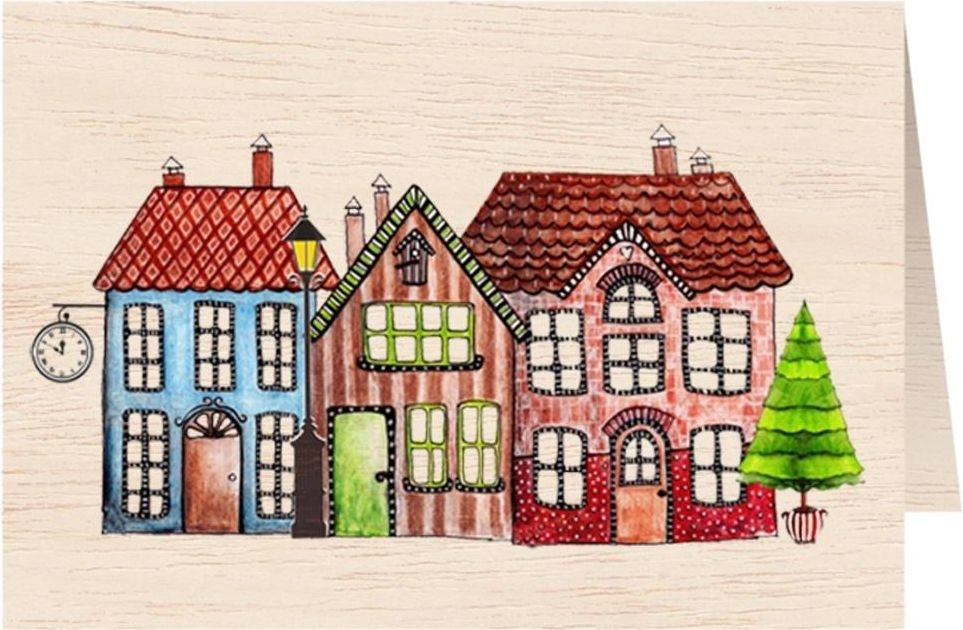 Cozywood Wooden card C6 + envelope
