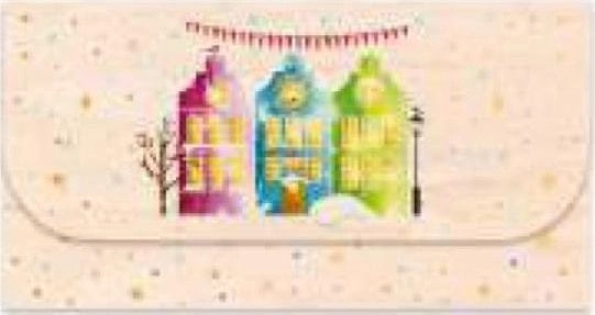 Cozywood Wooden gift envelope Christmas Cottages