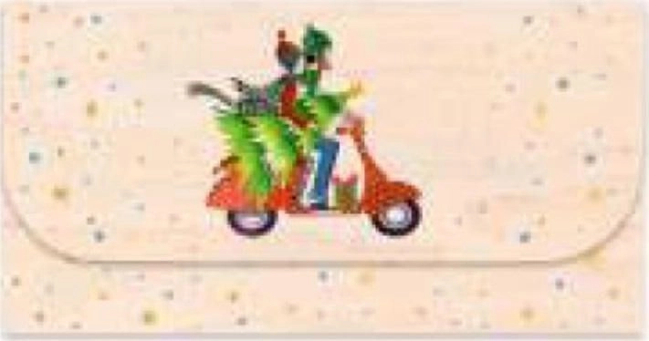 Cozywood Wooden gift envelope Christmas Scooter