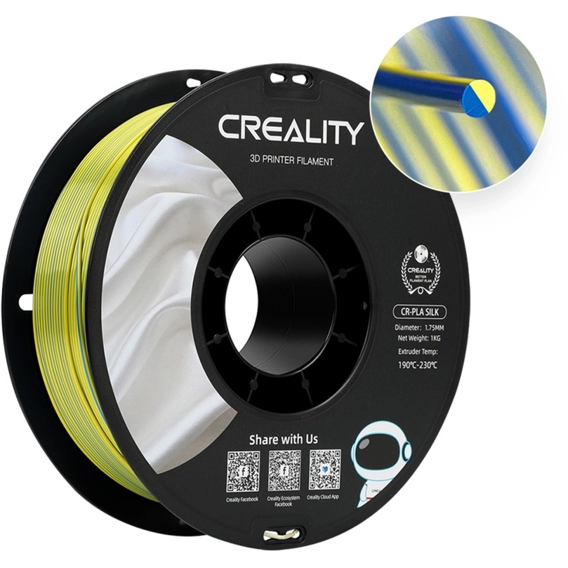 Creality CR-Silk PLA Filament Blue/Yellow 3D