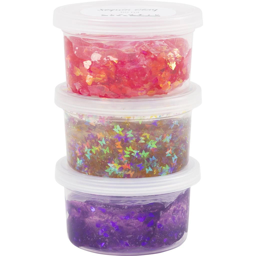 Creativ Company - Sequin Clay  purple/pink