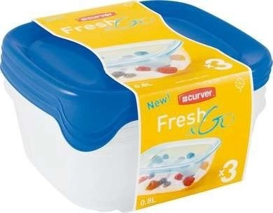 Curver Komplet pojemników FreshGo 3x0 8L