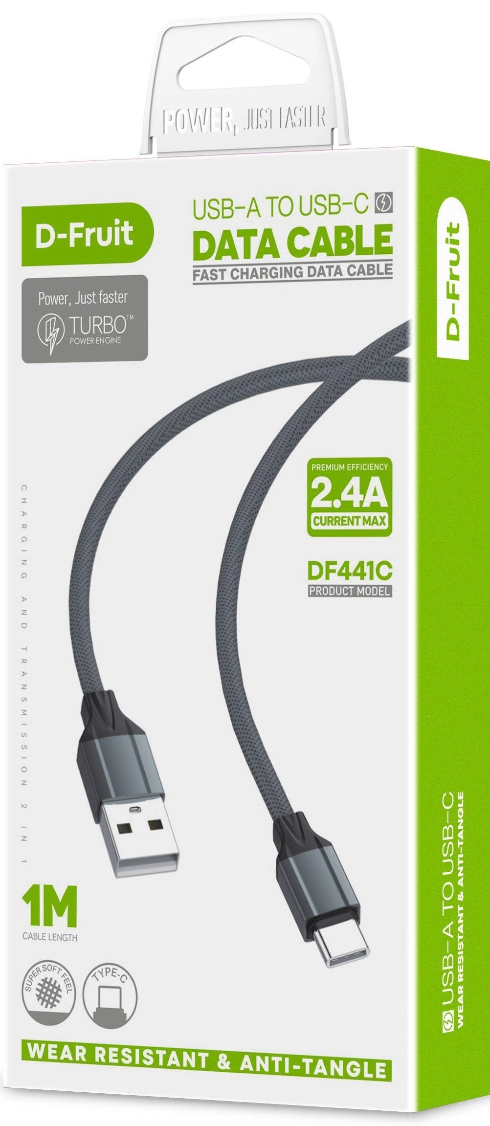 D-Fruit cable USB-A - USB-C 1m