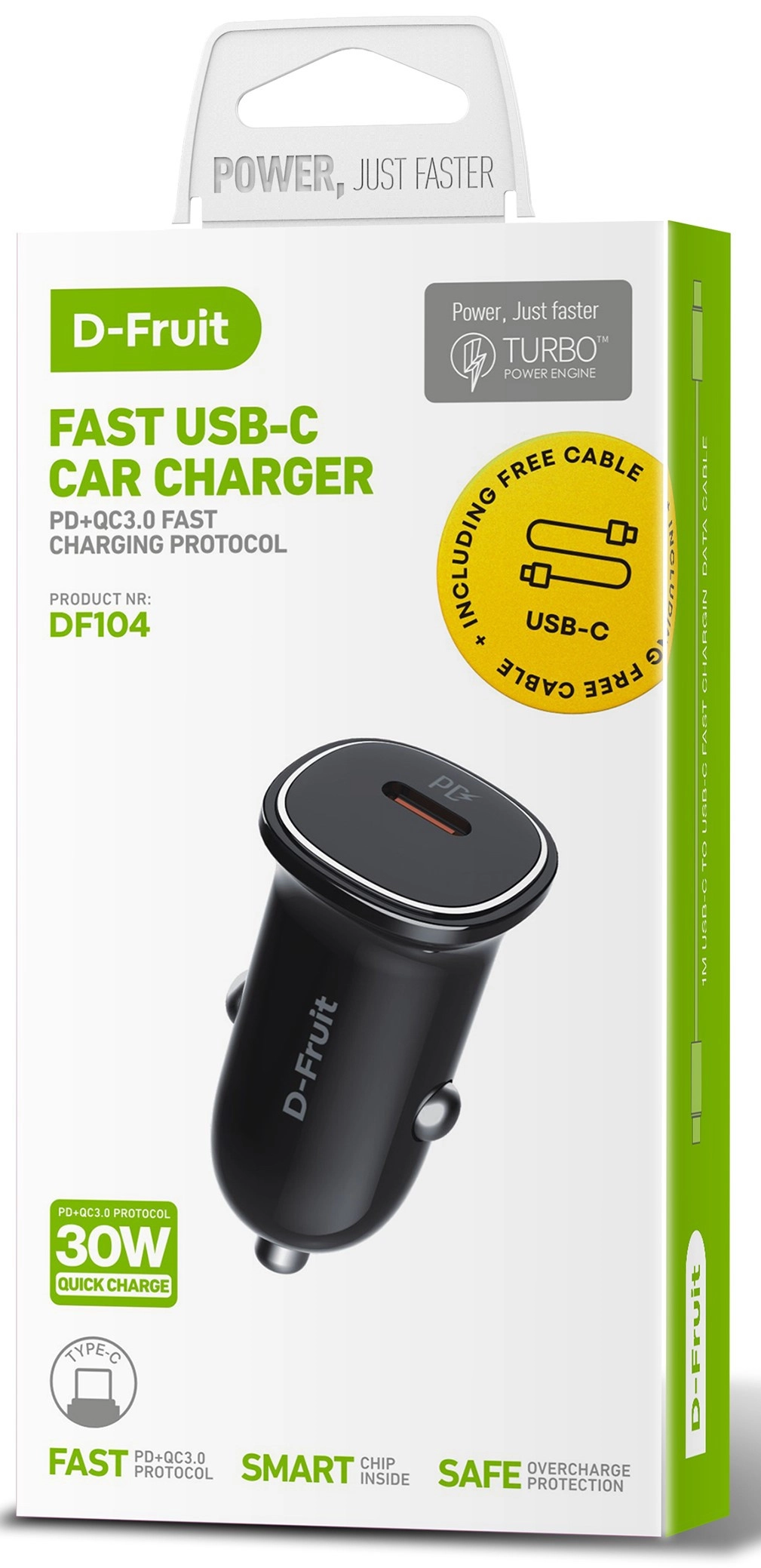 D-Fruit car charger 30W USB-C +